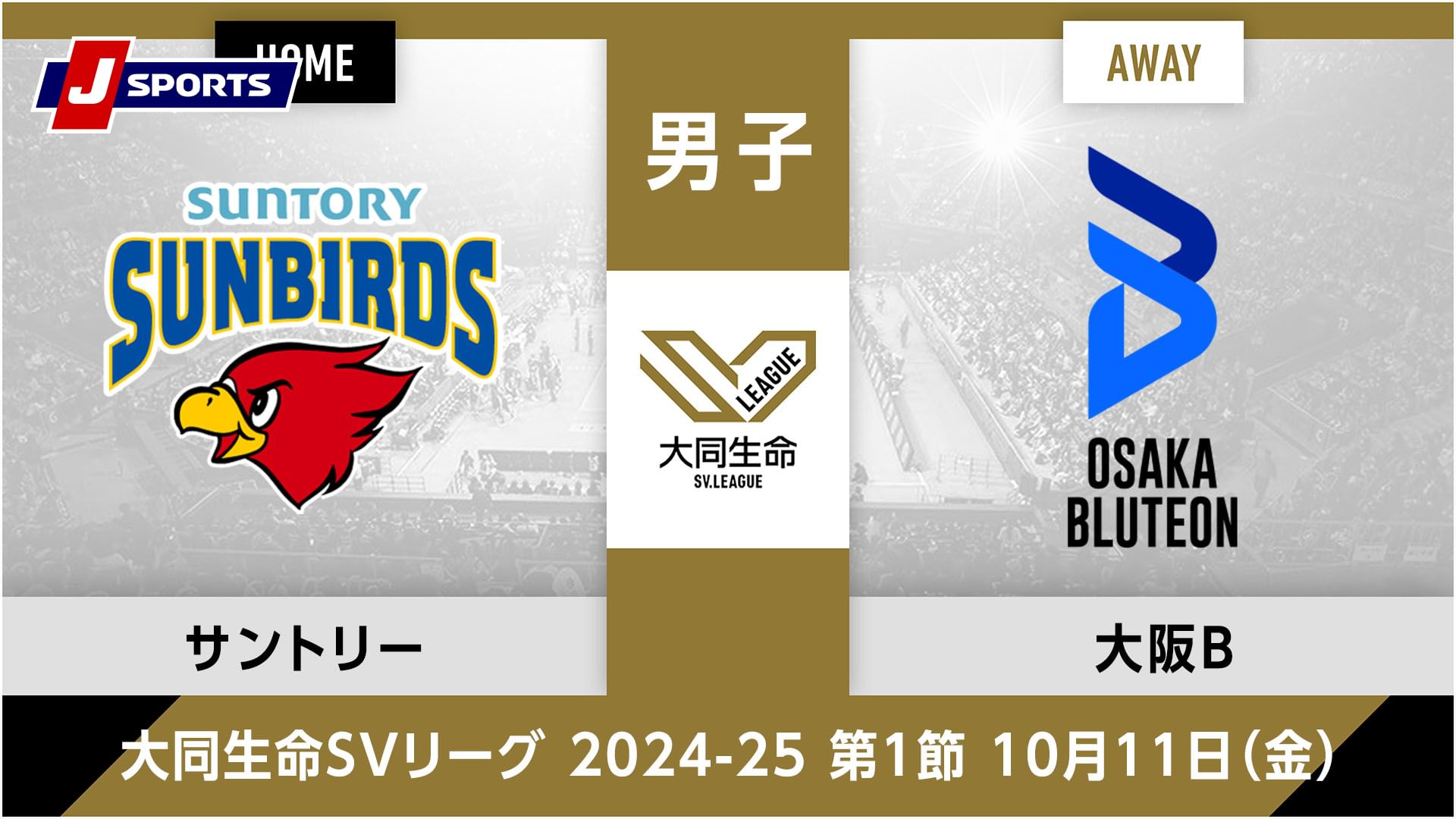 大同生命SVリーグ 2024-25男子 第1節サントリーサンバーズ大阪、 大阪ブルテオン(10/11)