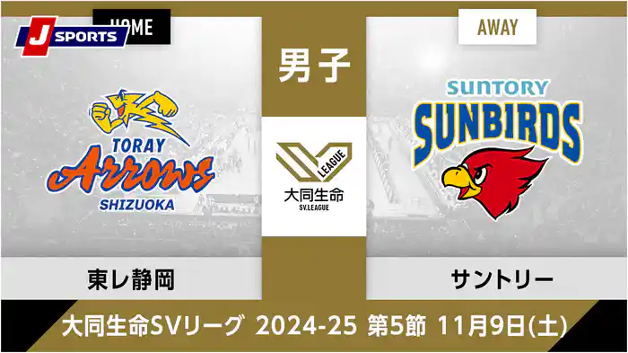 大同生命SVリーグ 2024-25男子 第5節東レアローズ静岡、 サントリーサンバーズ大阪(11/09)