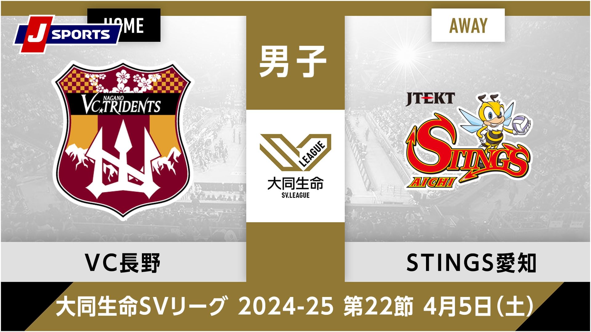 大同生命SVリーグ 2024-25男子 第22節VC長野トライデンツ vs. ジェイテクトSTINGS愛知(04/05)