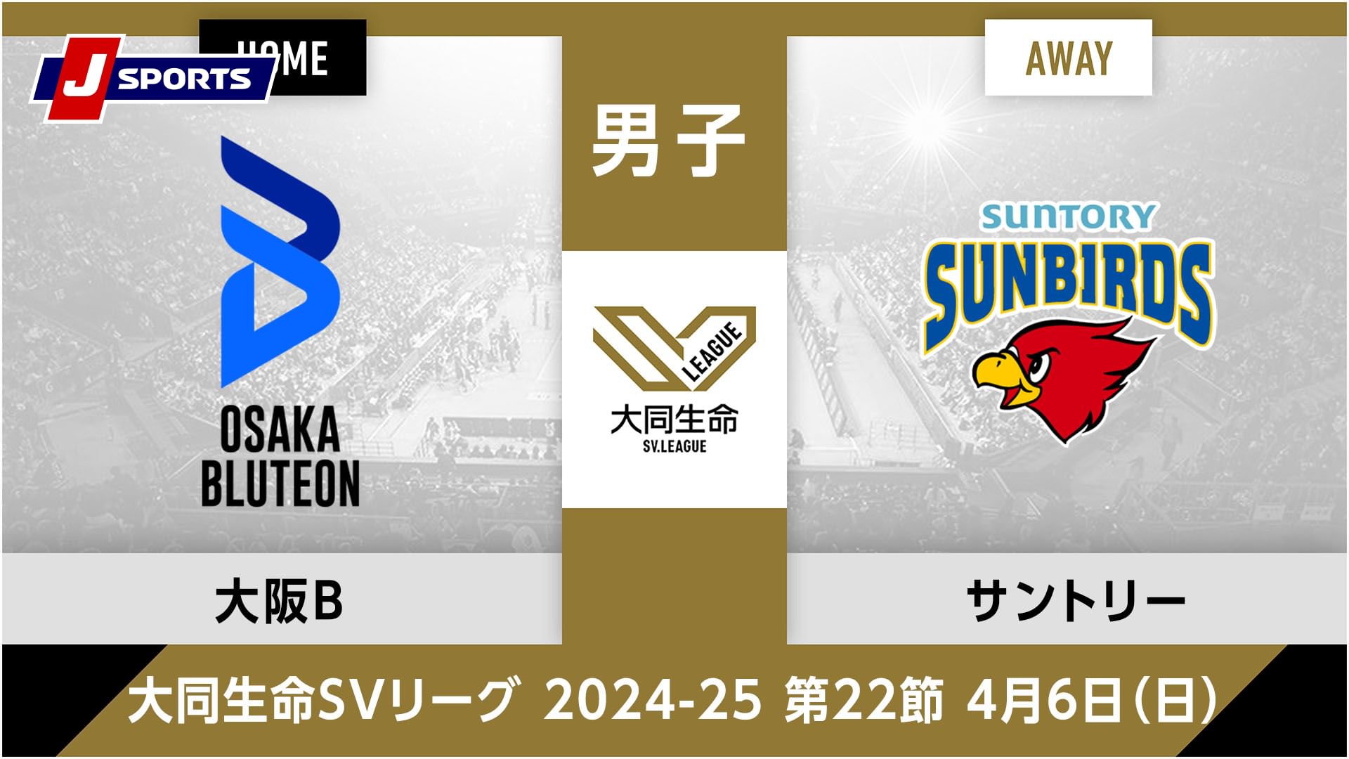 大同生命SVリーグ 2024-25男子 第22節大阪ブルテオン、 サントリーサンバーズ大阪(04/06)