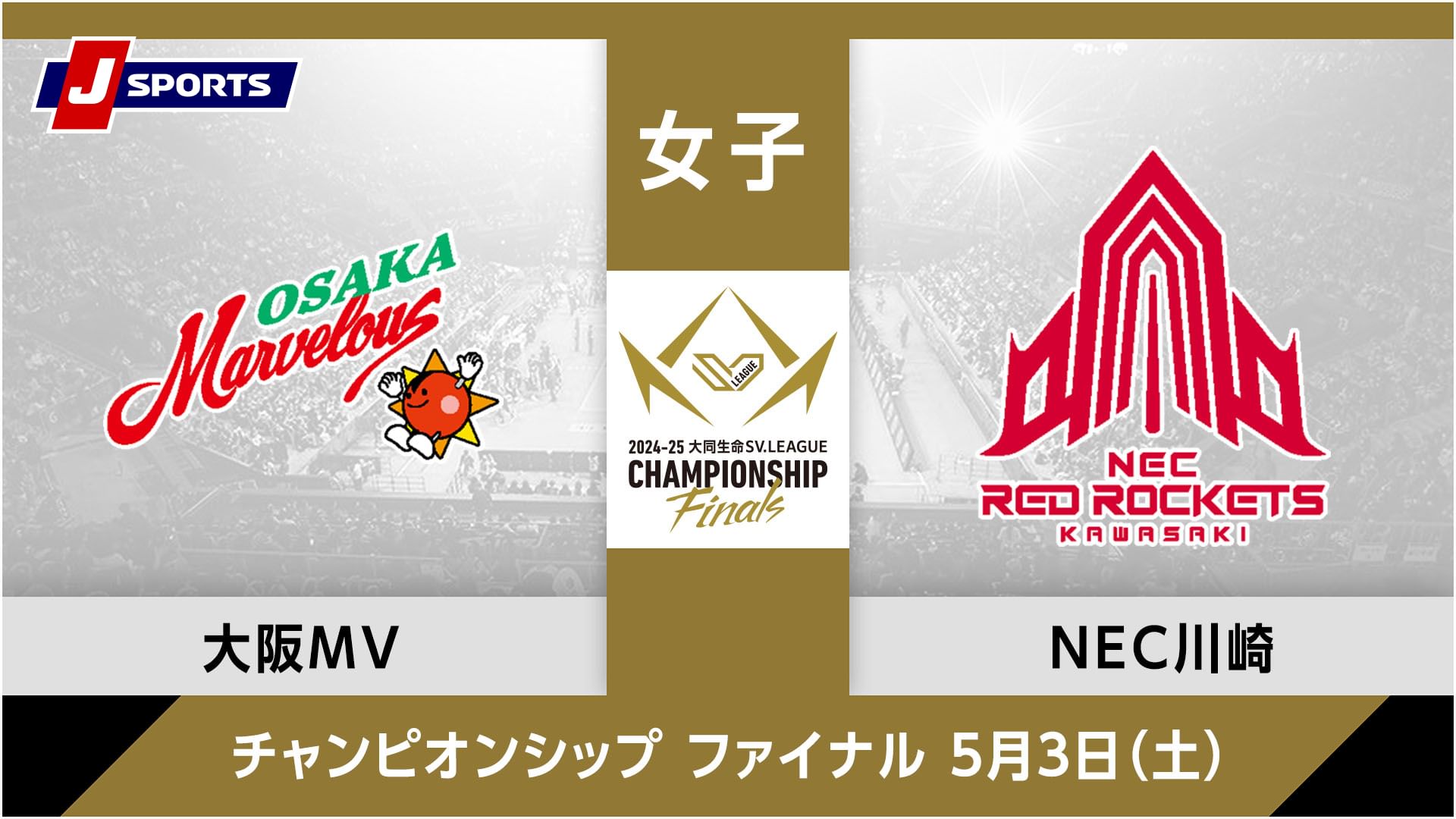 大同生命SVリーグ チャンピオンシップ 2024-25女子 決勝 第2戦大阪マーヴェラス vs. NECレッドロケッツ川崎(05/03)