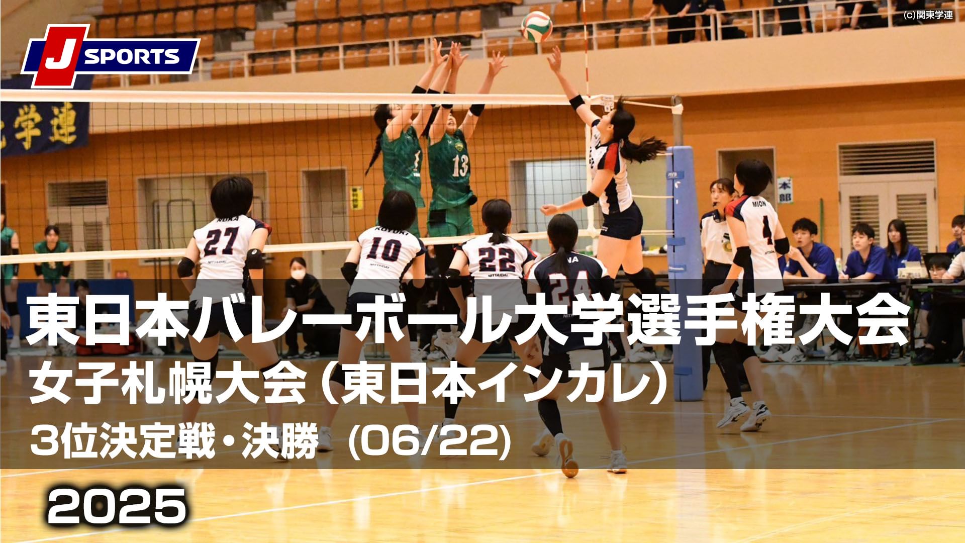 【限定】東日本バレーボール大学選手権大会女子札幌大会2025(東日本インカレ)3位決定戦・決勝東京女子体育大学 vs. 日本体育大学 / 東海大学 vs. 筑波大学(06/22)