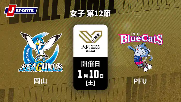 大同生命SVリーグ 2025-26 女子 第12節 岡山シーガルズ vs. PFUブルーキャッツ石川かほく(1/10)