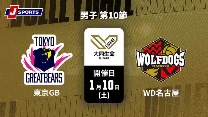 大同生命SVリーグ 2025-26 男子 第10節 東京グレートベアーズ vs. ウルフドッグス名古屋(1/10)