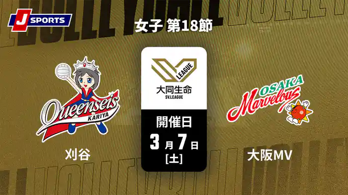 大同生命SVリーグ 2025-26 女子 第18節 クインシーズ刈谷 vs. 大阪マーヴェラス(3/7)