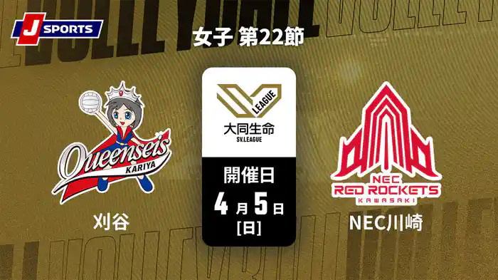 大同生命SVリーグ 2025-26 女子 第22節 クインシーズ刈谷 vs. NECレッドロケッツ川崎(4/5)