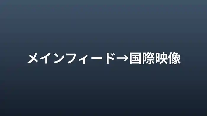 メインフィード→国際映像