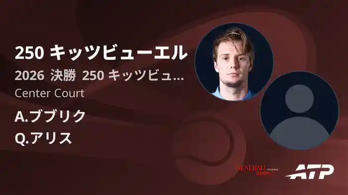 250 キッツビューエル Day6 決勝 A.ブブリク VS Q.アリス [ATPツアー 2026]