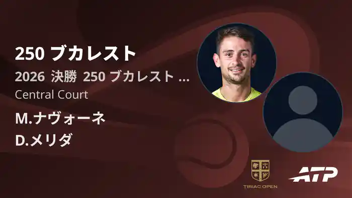 250 ブカレスト Day6 決勝 M.ナヴォーネ VS D.メリダ [ATPツアー 2026]