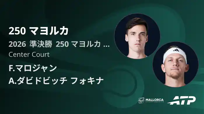 250 マヨルカ Day6 準決勝 F.マロジャン VS A.ダビドビッチ フォキナ [ATPツアー 2026]