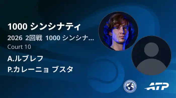 1000 シンシナティ Day4 2回戦 A.ルブレフ VS P.カレーニョ ブスタ [ATPツアー 2026]