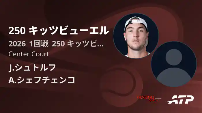 250 キッツビューエル Day2 1回戦 J.シュトルフ VS A.シェフチェンコ [ATPツアー 2026]