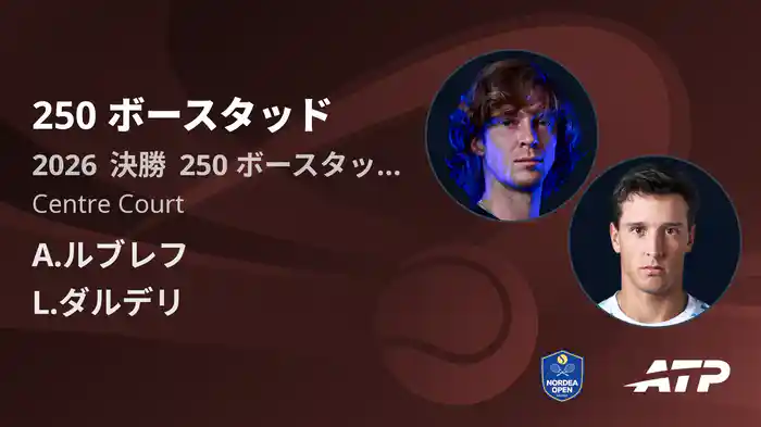 250 ボースタッド Day7 決勝 A.ルブレフ VS L.ダルデリ [ATPツアー 2026]