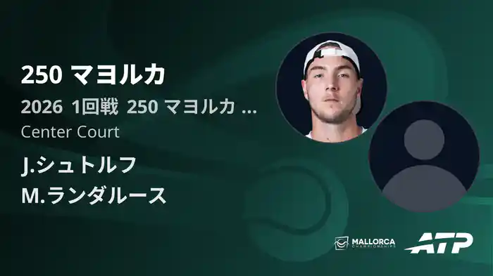 250 マヨルカ Day2 1回戦 J.シュトルフ VS M.ランダルース [ATPツアー 2026]