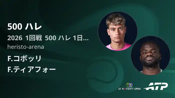 500 ハレ Day1 1回戦 F.コボッリ VS F.ティアフォー [ATPツアー 2026]