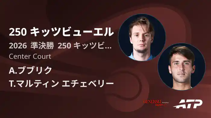 250 キッツビューエル Day5 準決勝 A.ブブリク VS T.マルティン エチェベリー [ATPツアー 2026]