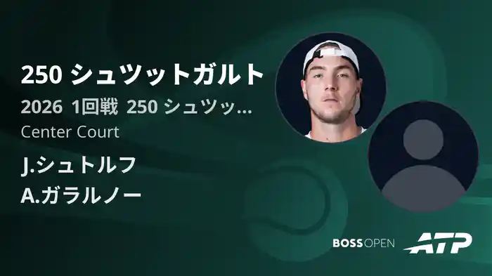 250 シュツットガルト Day2 1回戦 J.シュトルフ VS A.ガラルノー [ATPツアー 2026]