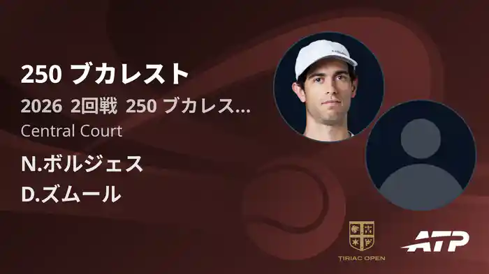 250 ブカレスト Day2 2回戦 N.ボルジェス VS D.ズムール [ATPツアー 2026]