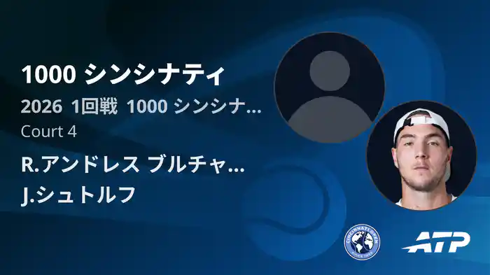 1000 シンシナティ Day1 1回戦 R.アンドレス ブルチャーガ VS J.シュトルフ [ATPツアー 2026]