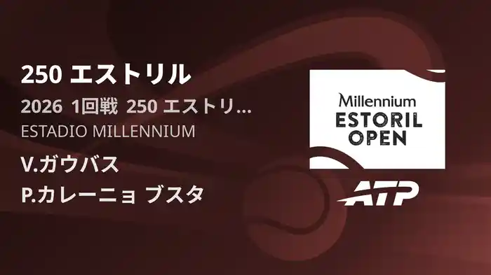 250 エストリル Day2 1回戦 V.ガウバス VS P.カレーニョ ブスタ [ATPツアー 2026]