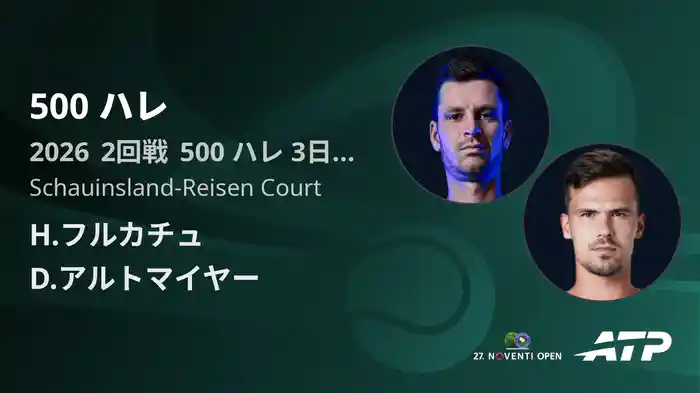 500 ハレ Day3 2回戦 H.フルカチュ VS D.アルトマイヤー [ATPツアー 2026]