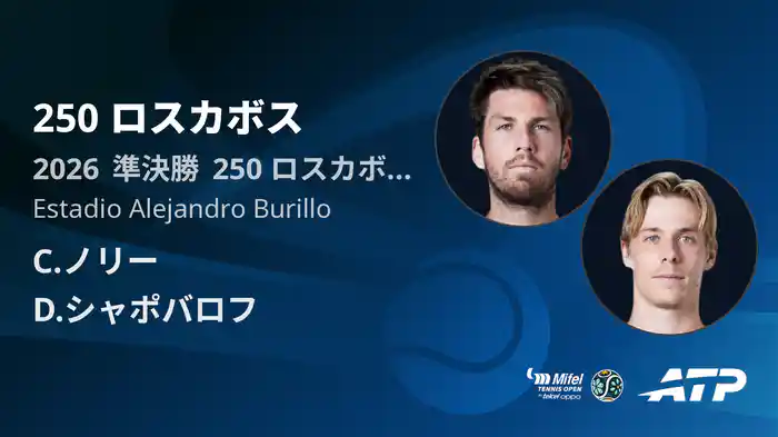 250 ロスカボス Day5 準決勝 C.ノリー VS D.シャポバロフ [ATPツアー 2026]