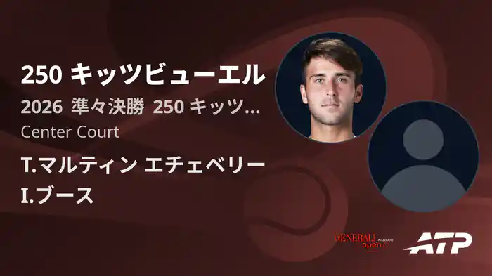 250 キッツビューエル Day4 準々決勝 T.マルティン エチェベリー VS I.ブース [ATPツアー 2026]