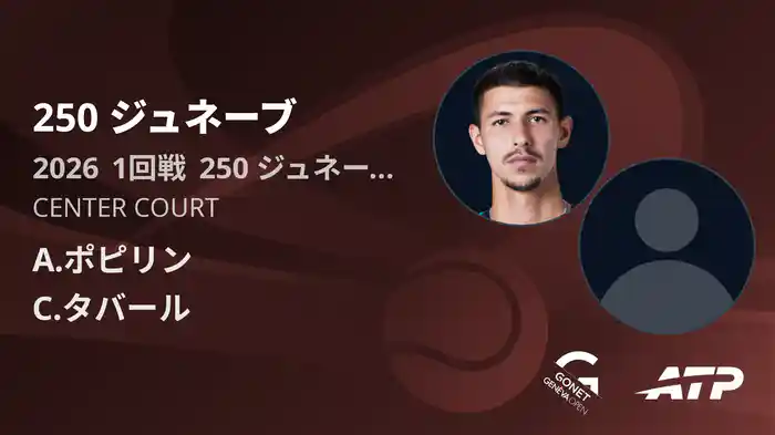 250 ジュネーブ Day3 1回戦 A.ポピリン VS C.タバール [ATPツアー 2026]
