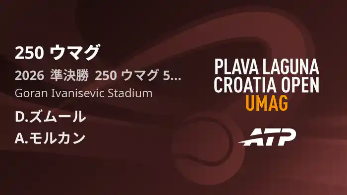 250 ウマグ Day5 準決勝 D.ズムール VS A.モルカン [ATPツアー 2026]