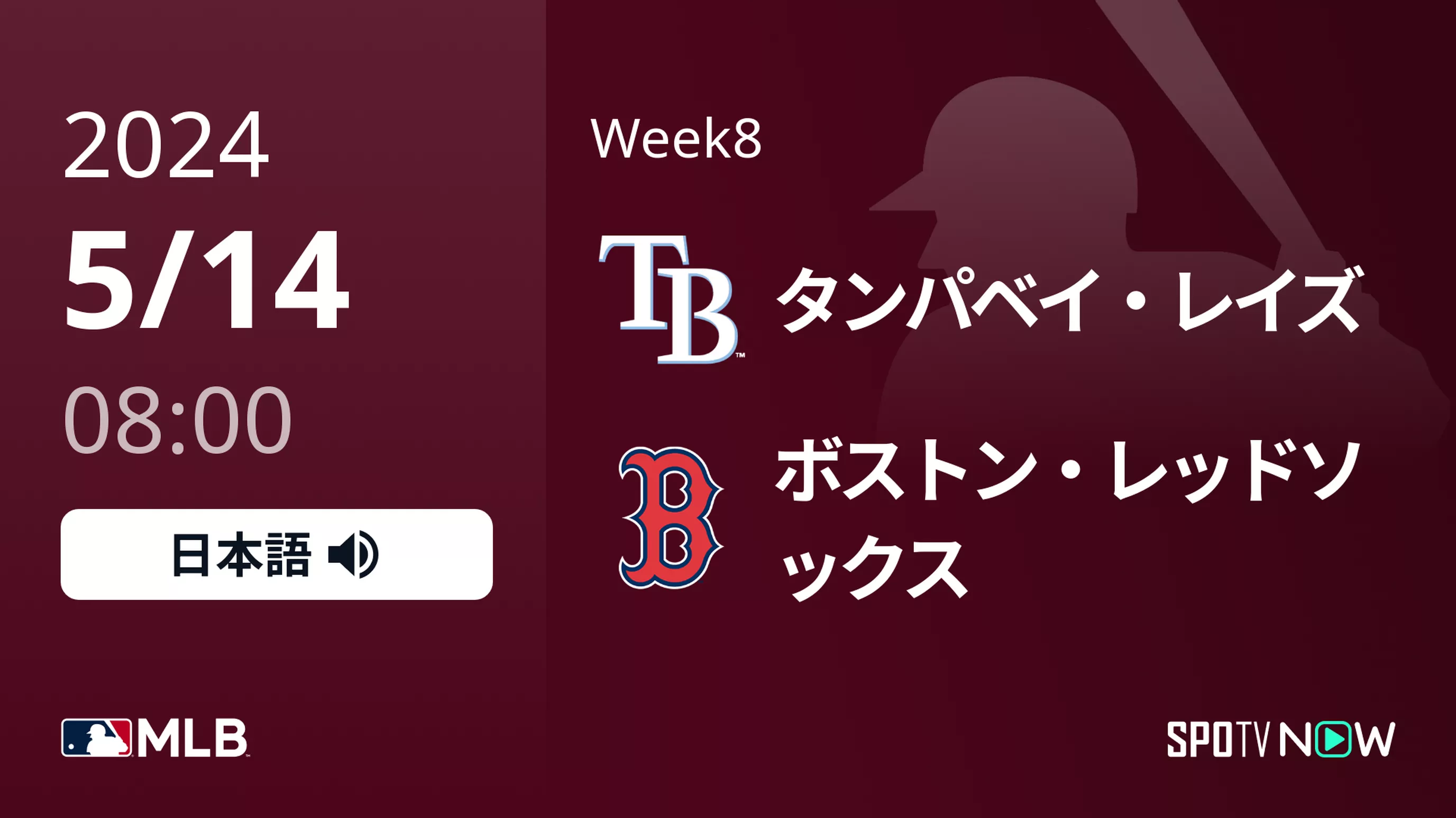 Week8 レイズ vs Rソックス 5/14[MLB]