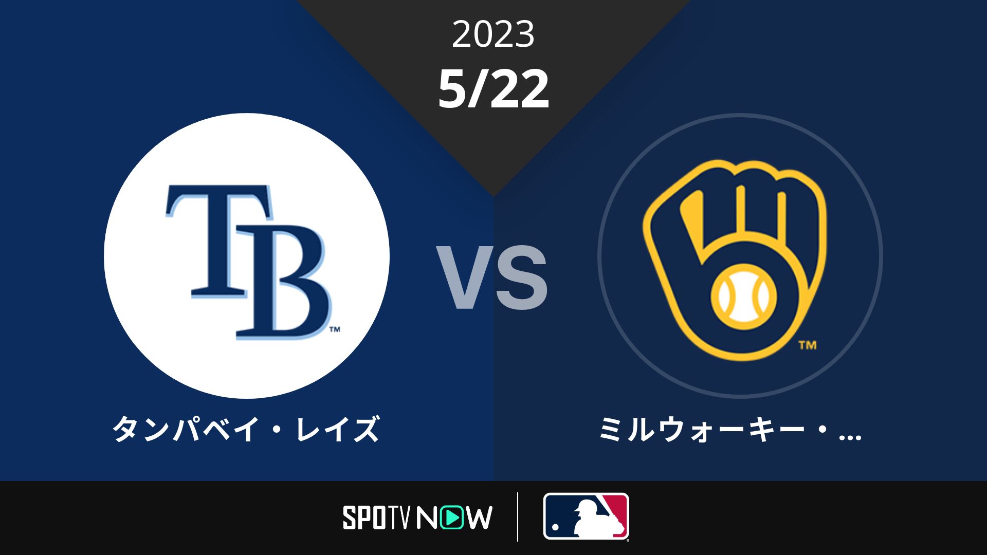 2023/5/22 レイズ vs ブリュワーズ [MLB]