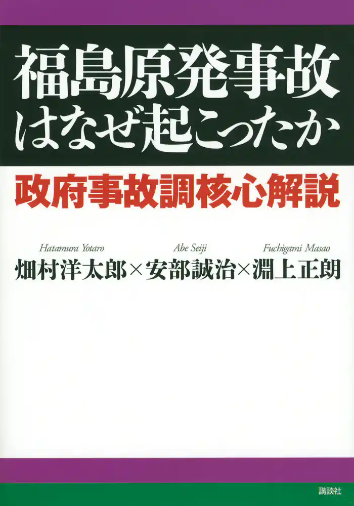 福島原発事故はなぜ起こったか　政府事故調核心解説