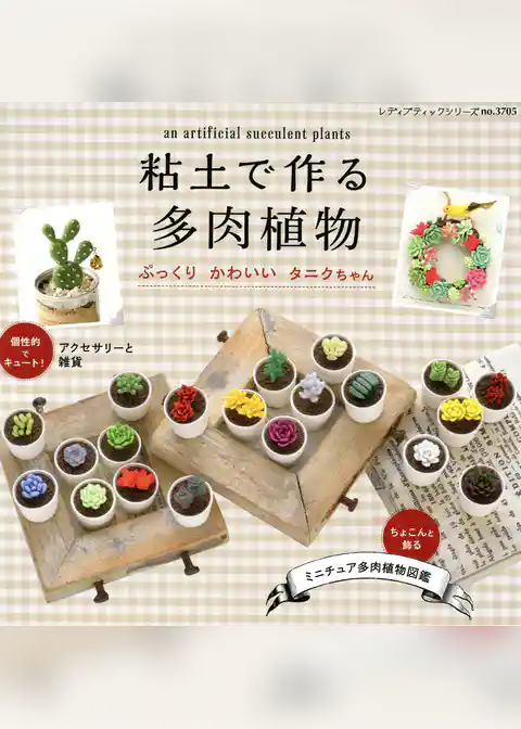 粘土で作る多肉植物　ぷっくりかわいいタニクちゃん