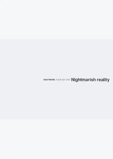 ナイトメア公式ツアーパンフレット 2011　TOUR 2011-2012 Nightmarish reality