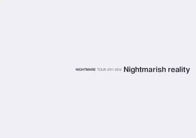 ナイトメア公式ツアーパンフレット 2011　TOUR 2011-2012 Nightmarish reality