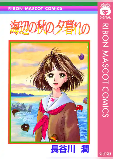 海辺の秋の夕暮れの