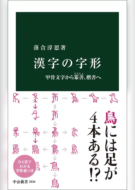 漢字の字形　甲骨文字から篆書、楷書へ