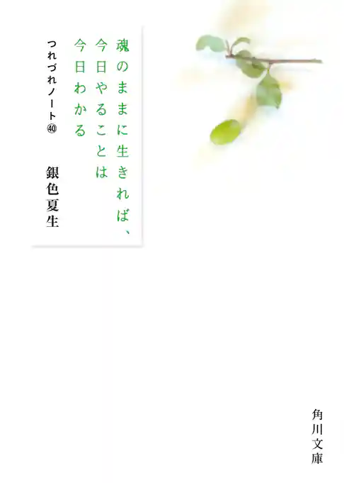 魂のままに生きれば、今日やることは今日わかる　つれづれノート(40)