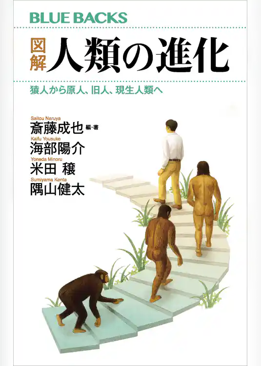 図解　人類の進化　猿人から原人、旧人、現生人類へ