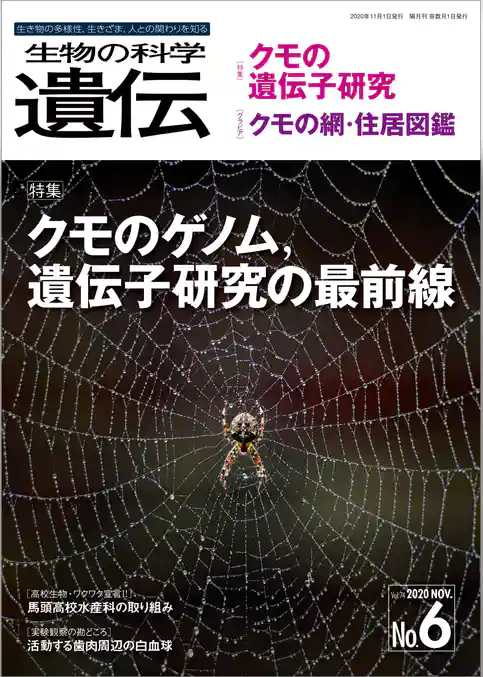 生物の科学 遺伝 2020年11月発行号 Vol.74 No.6　生き物の多様性、生きざま、人との関わりを知る