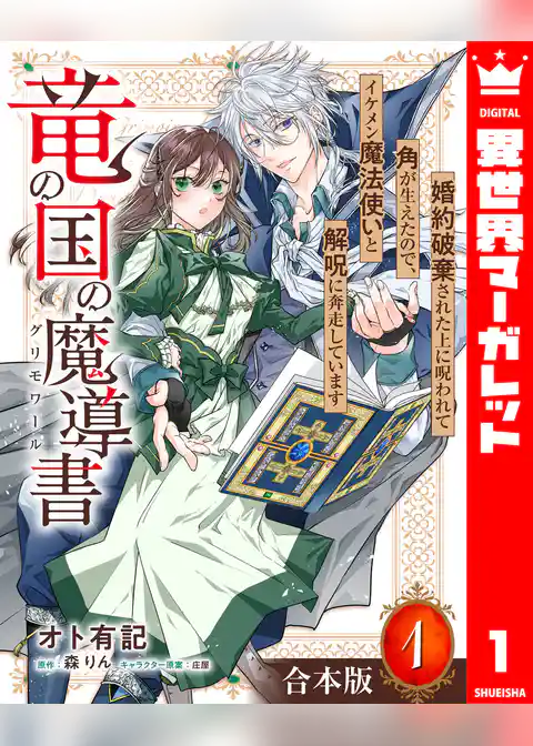 竜の国の魔導書 ～婚約破棄された上に呪われて角が生えたので、イケメン魔法使いと解呪に奔走しています～