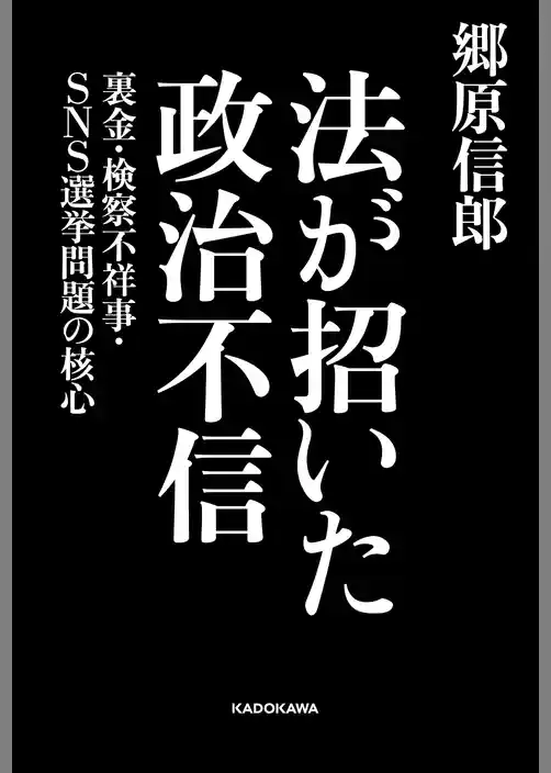 法が招いた政治不信　裏金・検察不祥事・SNS選挙問題の核心