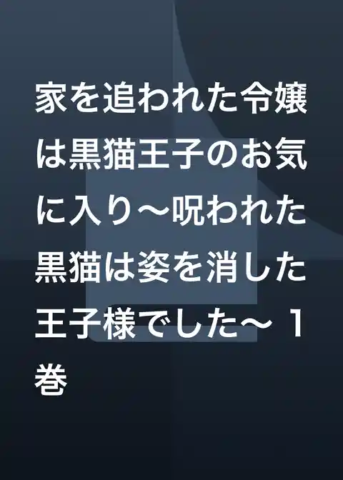 家を追われた令嬢は黒猫王子のお気に入り～呪われた黒猫は姿を消した王子様でした～