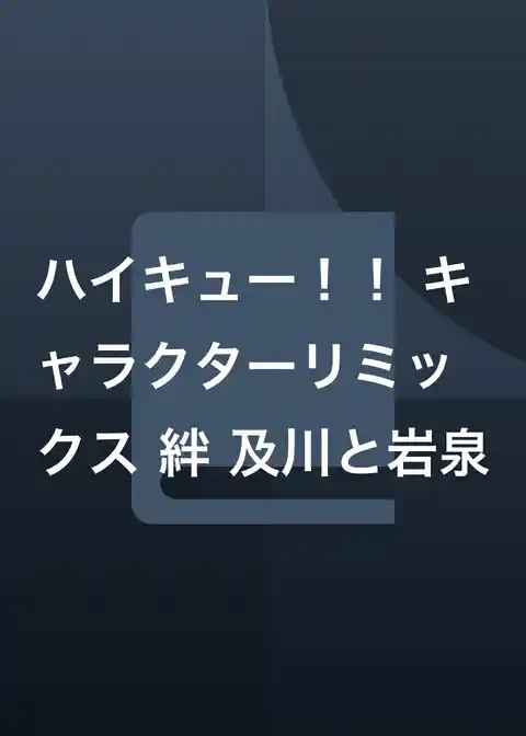 ハイキュー!! キャラクターリミックス 絆 及川と岩泉