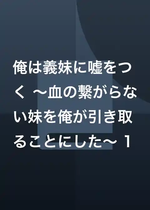 俺は義妹に嘘をつく ~血の繋がらない妹を俺が引き取ることにした~