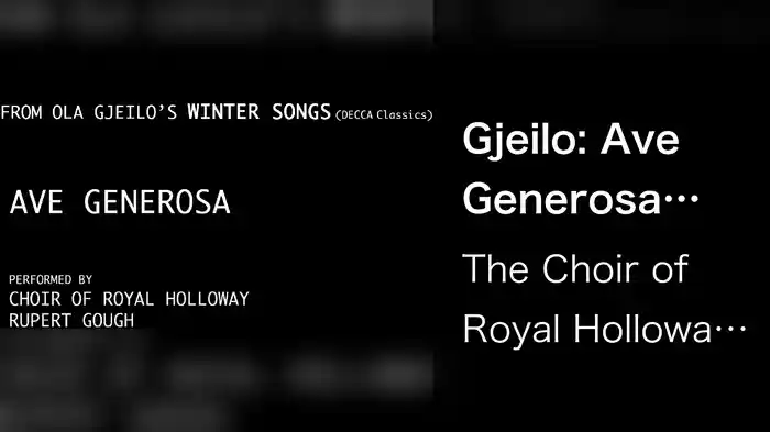 Gjeilo: Ave Generosa (Lyric Video)