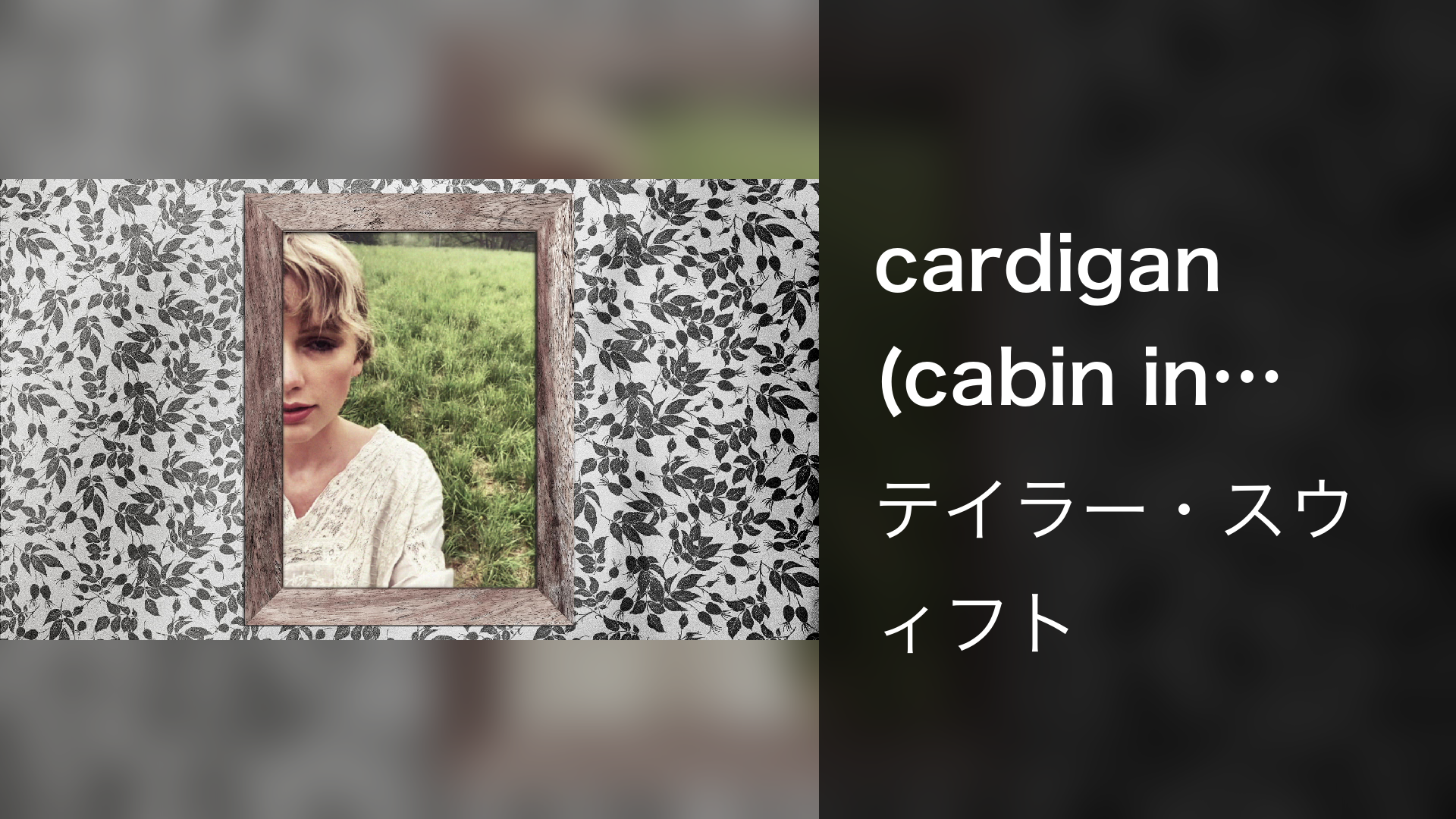cardigan (cabin in candlelight version / Visualizer)(音楽・ライブ / 2020) 動画配信 UNEXT 31日間無料トライアル