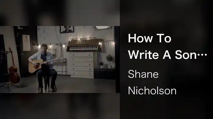 How To Write A Song (Live)