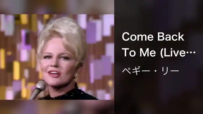 Come Back To Me (Live On The Ed Sullivan Show, November 7, 1965)