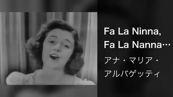 Fa La Ninna, Fa La Nanna (Live On The Ed Sullivan Show, August 10, 1952)